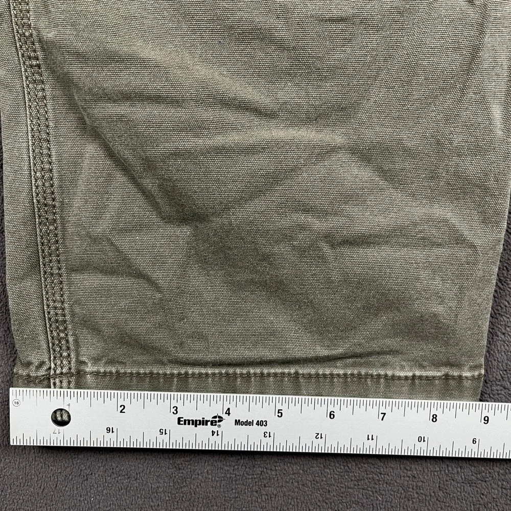 Carhartt Double Front Work Pant Mens 44x32 Green Rugged Flex Relaxed Fit 102802
